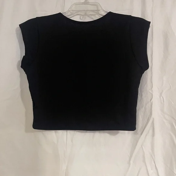 Women's Crop Top in Black - Picture 2 of 7